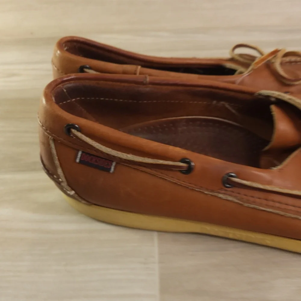 Sebago Docksides Boat Shoes Loafers Mens Size 13 M Tan Leather Classic Timeless